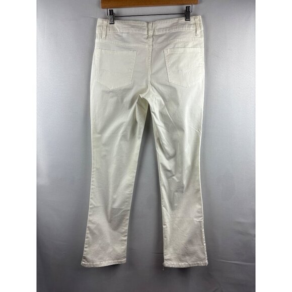Faded Glory Classic White Denim Jeans Straight Leg Comfort Stretch Pants - Picture 5 of 6